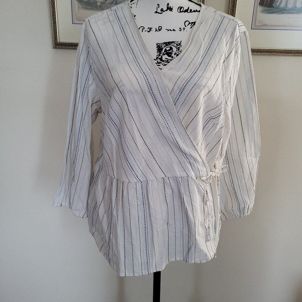 Time and Tru Wrap Shirt Size L